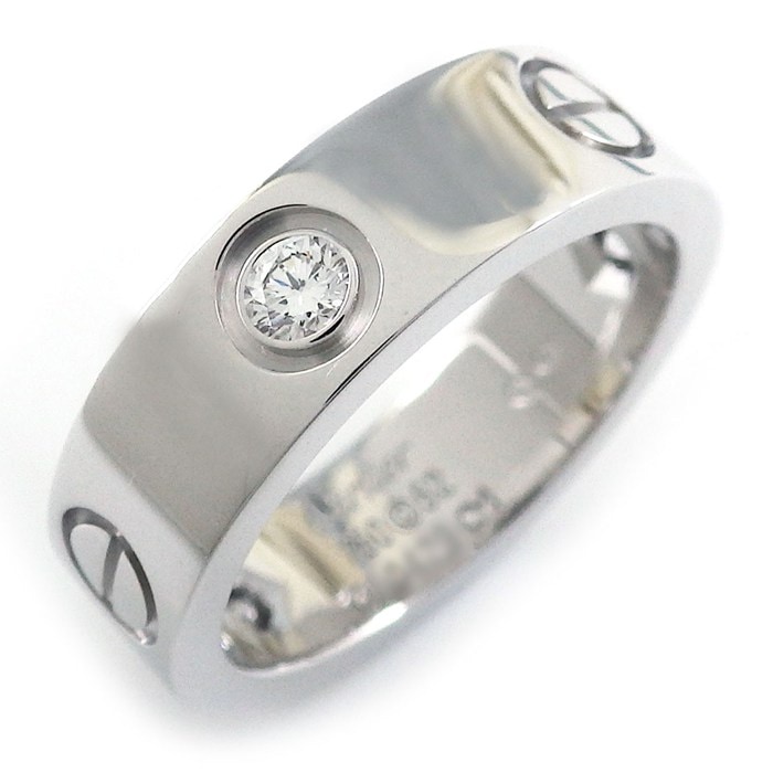 カルティエ Cartier リング ラブ クラシックモデル B4032552 ダイヤモンド 計0.23ct K18WG 12号 / #52 【中古】