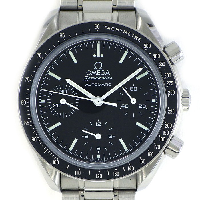オメガ OMEGA 腕時計 スピードマスター 3539.50.00 ブラック文字盤 クロノグラフ タキメーター 夜光針/インデックス スモールセコンド SS 自動巻き 【箱・保付き】 【中古】
