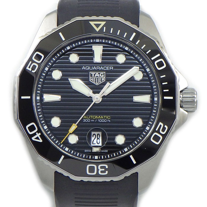 タグ・ホイヤー TAG Heuer 腕時計 アクアレーサー プロフェッショナル300 WBP201A/FT6197 ブラック文字盤 デイト 夜光針/インデックス 回転ベゼル セラミック ラバーベルト SS 自動巻き 【箱・保付き】 【中古】