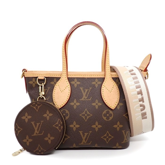 ルイ・ヴィトン LOUIS VUITTON ショルダーバッグ ネヴァーフル BB M46705 ベージュ モノグラムキャンバス ヌメ革 ゴールド金具 【中古】