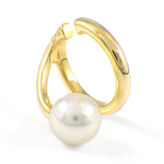 ミキモト MIKIMOTO イヤーカフ PE-1798K あこや真珠 7.0mm珠 K18YG 【中古】