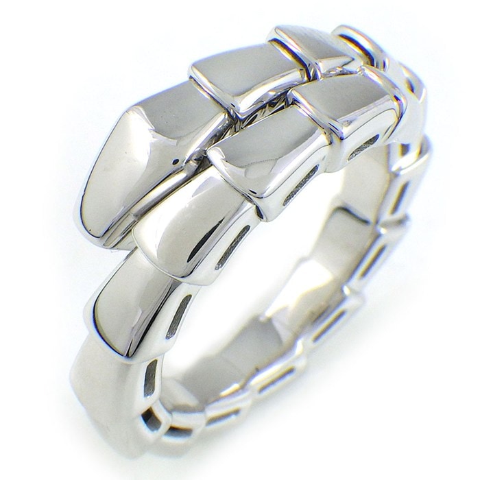 ブルガリ BVLGARI リング セルペンティ ヴァイパー 358646 スネークモチーフ K18WG 8-10号 / #S 【中古】