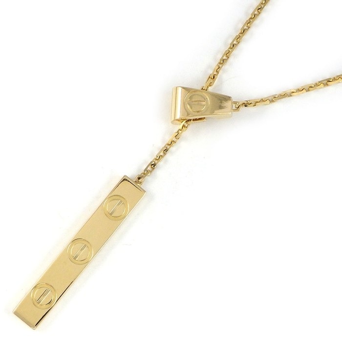 カルティエ Cartier ネックレス ラブ ビズ プレート Yシェイプ K18YG 【中古】