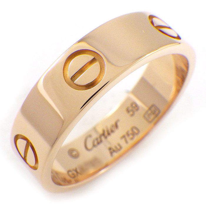 カルティエ Cartier リング ラブ クラシックモデル MM B4084859 K18PG 18.5号 / #59 【中古】
