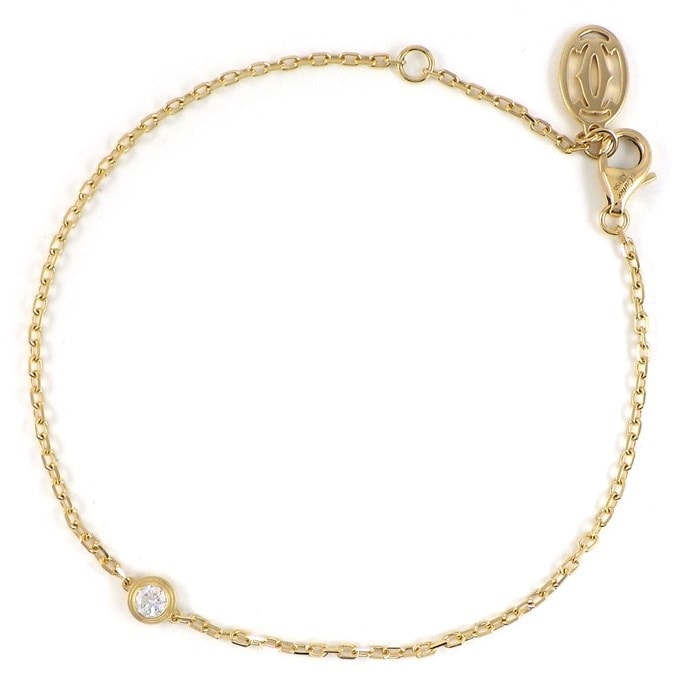 カルティエ Cartier ブレスレット ダムール SM ディアマン レジェ B6043300 1ポイント ダイヤモンド 0.09ct K18YG 【中古】