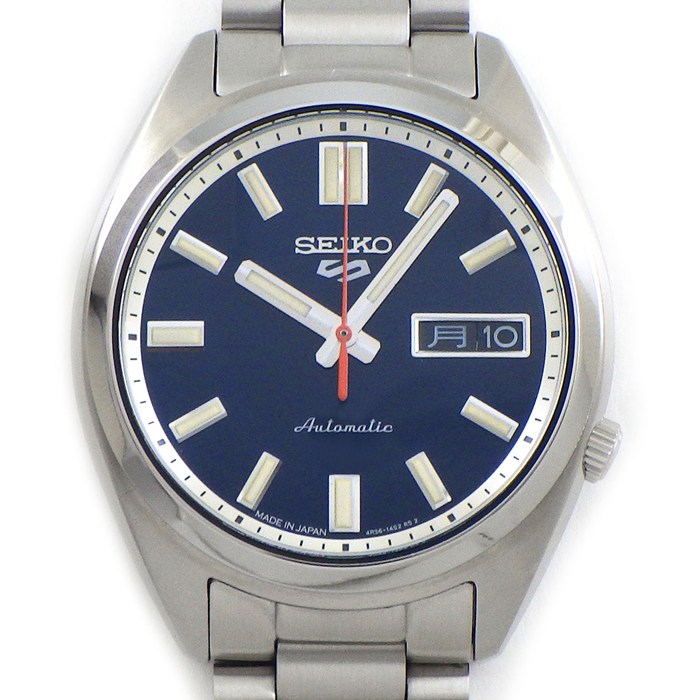 セイコー SEIKO 腕時計 5スポーツ SBSA253/4R36-15M0 ブルー文字盤 デイデイト 夜光針/インデックス 裏スケ SS 自動巻き 【箱・保付き】 【中古】