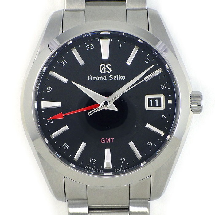 グランドセイコー Grand Seiko 腕時計 ヘリテージコレクション SBGN013/9F86-0AF0 ブラック文字盤 デイト GMT SS クオーツアナログ 【中古】