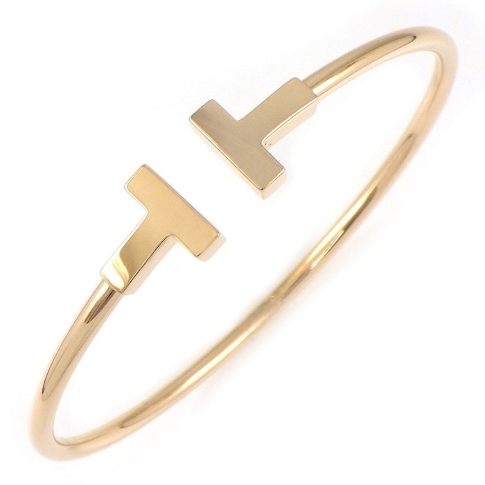 ティファニー Tiffany & Co. バングル Tワイヤー 60010744 K18PG /#M 【中古】
