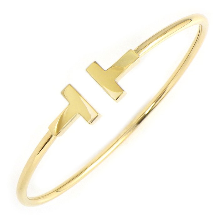 ティファニー Tiffany & Co. バングル Tワイヤー 60010762 K18YG /#L 【中古】