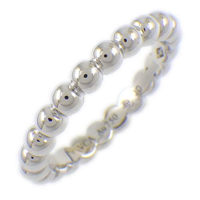 ヴァンクリーフ＆アーペル Van Cleef & Arpels リング ペルレ ゴールドパール ミディアム VCARN9PC00 K18WG 9号 / #49 【箱・保付き】 【中古】