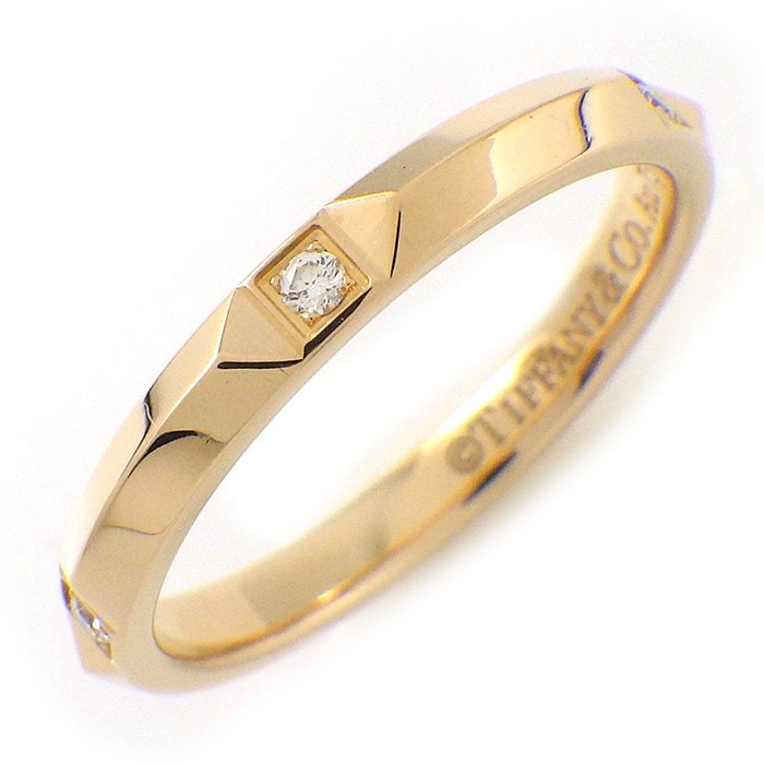 ティファニー Tiffany & Co. リング トゥルーバンド 67134214 ダイヤモンド 計0.05ct K18PG 11.5号 【中古】