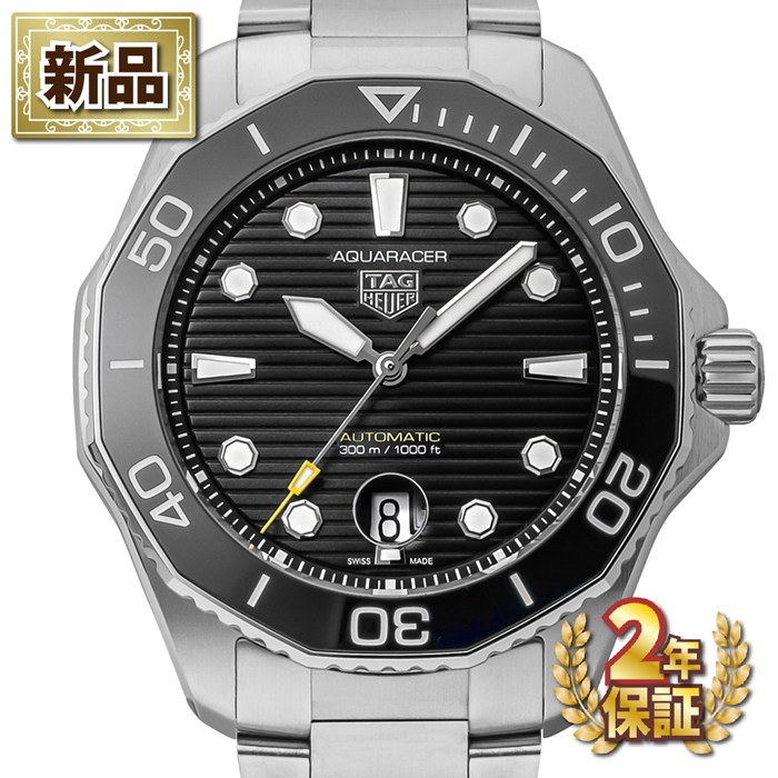 【新品・2年保証】タグ・ホイヤー TAG Heuer 腕時計 アクアレーサー プロフェッショナル300 WBP201A.BA0632 デイト 回転ベゼル 夜光インデックス 夜光針 ストライプ ブラック文字盤 SS セラミック 自動巻き 【箱・保付き】