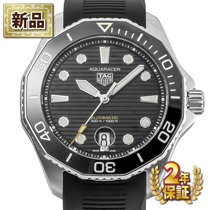 【新品・2年保証】タグ・ホイヤー TAG Heuer 腕時計 アクアレーサー プロフェッショナル300 WBP201A.FT6197 デイト 回転ベゼル 夜光インデックス 夜光針 ストライプ ブラック文字盤 SS セラミック ラバーベルト 自動巻き 【箱・保付き】