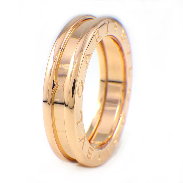 ブルガリ BVLGARI リング B-zero1 ビーゼロワン XS 335991 1バンド ロゴ K18PG 10号 / #50 【中古】