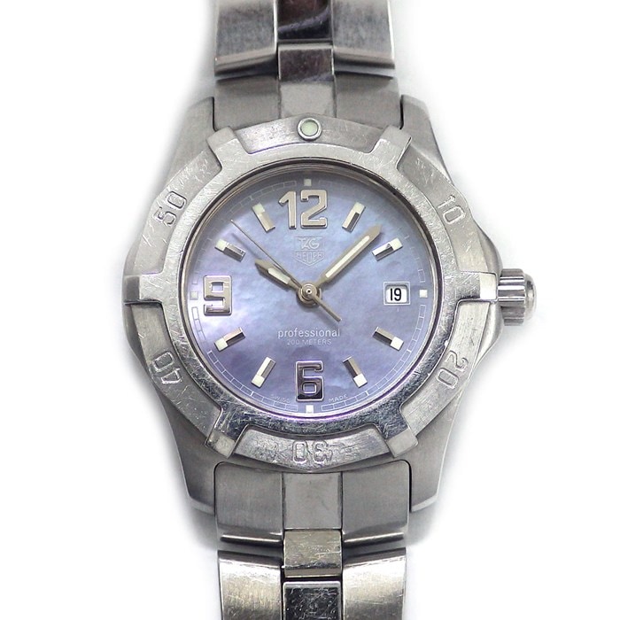 タグ・ホイヤー TAG Heuer 腕時計 エクスクルーシブ WN1318.BA0333 ブルーシェル文字盤 デイト 夜光インデックス 夜光針 SS クオーツアナログ 【中古】