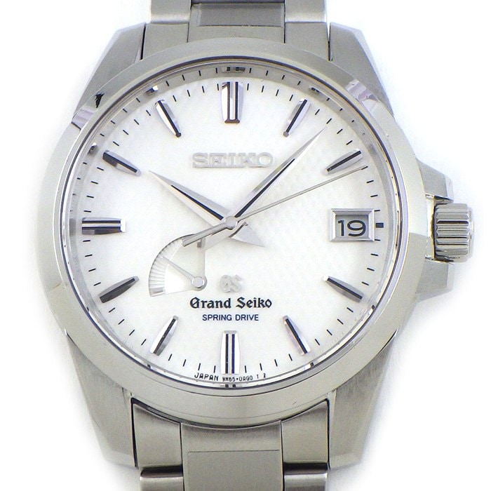 グランドセイコー Grand Seiko 腕時計 SBGA025/9R65-0AG1 ホワイト文字盤 デイト パワーリザーブ表示 SS スプリングドライブ 【中古】