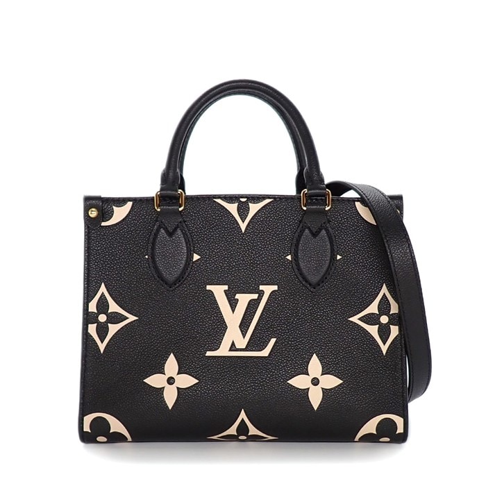 ルイ・ヴィトン LOUIS VUITTON ショルダーバッグ オンザーゴー PM M45659 ブラック バイカラー モノグラムアンプラント ゴールド 【中古】