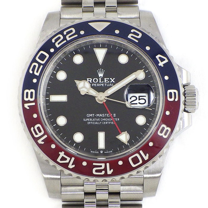 ロレックス Rolex 腕時計 GMTマスター2 126710BLRO ランダムシリアル ルーレット刻印 ブラック文字盤 デイト 夜光針/インデックス GMT 回転ベゼル SS 自動巻き 【箱・保付き】 【中古】