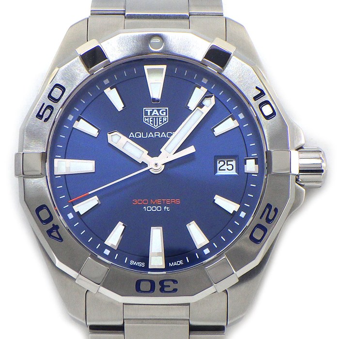 タグ・ホイヤー TAG Heuer 腕時計 アクアレーサー WBD1112.BA0928 ネイビー文字盤 デイト 夜光針/インデックス SS クオーツアナログ 【箱・保付き】 【中古】