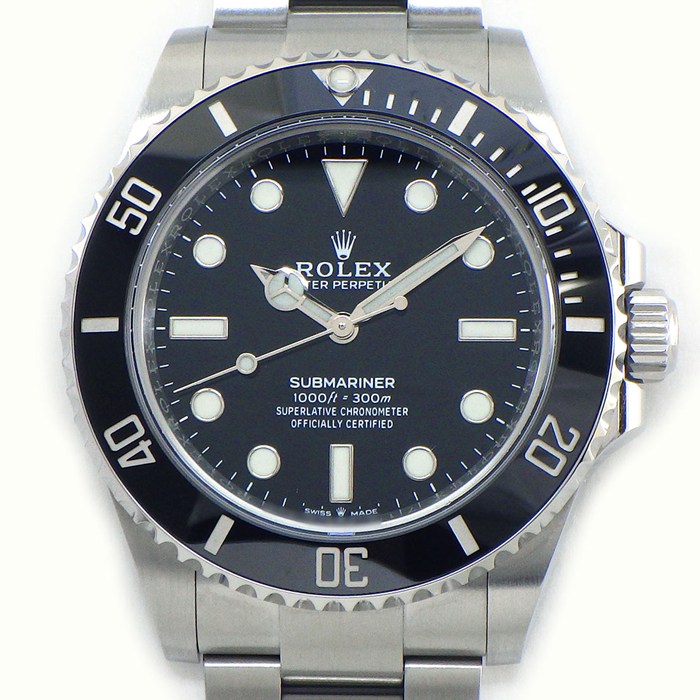 ロレックス Rolex 腕時計 サブマリーナ 124060 ランダムシリアル ブラック文字盤 夜光針/インデックス 回転ベゼル SS 自動巻き 【箱・保付き】 【中古】