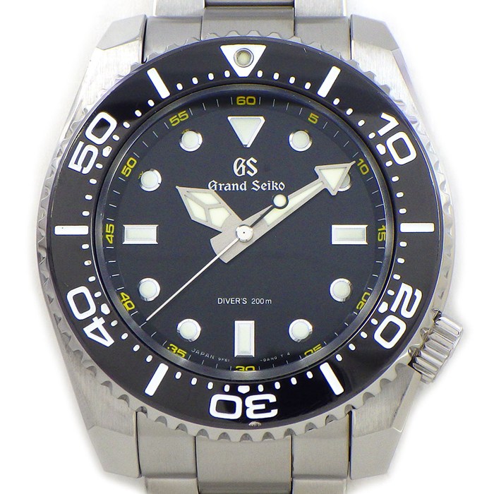 グランドセイコー Grand Seiko 腕時計 スポーツコレクション SBGX335/9F61-0AL0 ブラック文字盤 夜光針/インデックス 回転ベゼル SS クオーツアナログ 【箱・保付き】 【中古】