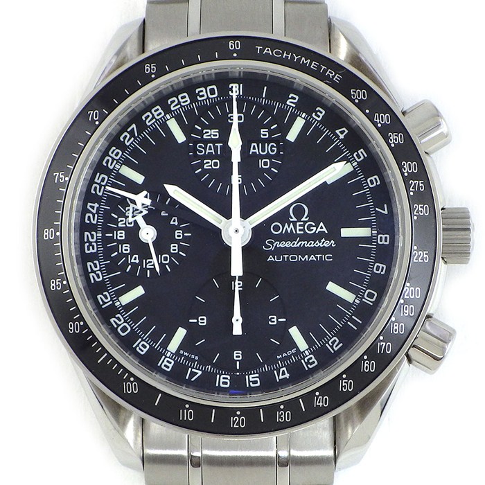 オメガ OMEGA 腕時計 スピードマスター マーク40 コスモス 3520.50.00 ブラック文字盤 クロノグラフ タキメーター スモールセコンド トリプルカレンダー SS 自動巻き 【中古】【OH済み】
