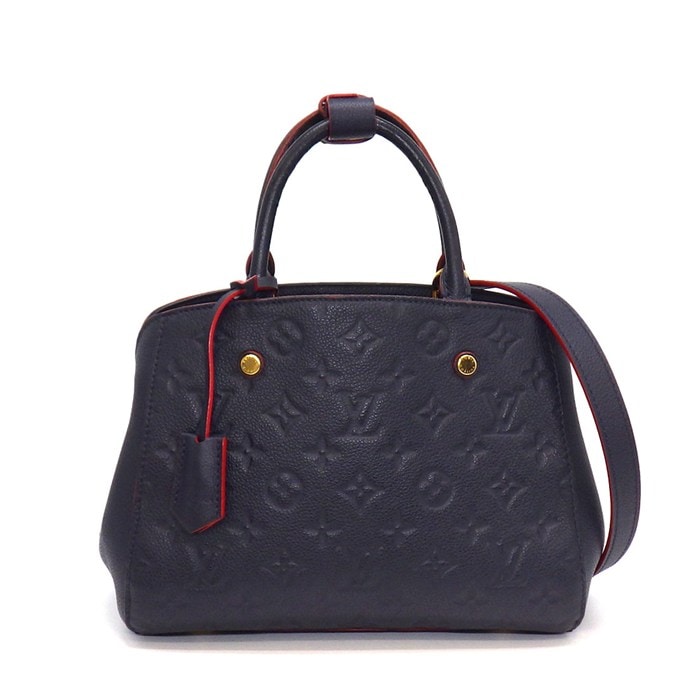 ルイ・ヴィトン LOUIS VUITTON ハンドバッグ モンテーニュ BB M42747 2017年 マリーヌルージュ モノグラムアンプラントレザー 【中古】