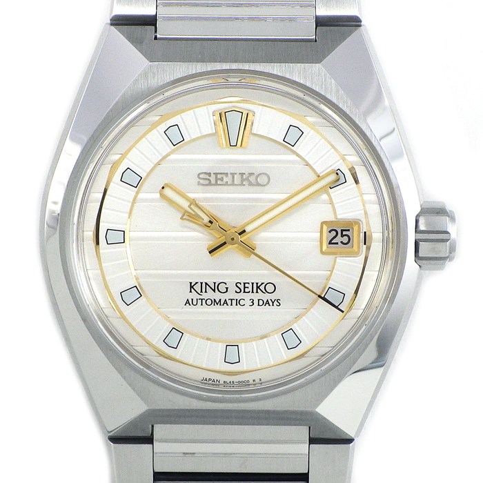 セイコー SEIKO 腕時計 キングセイコー SDKV005/8L45-00B0 シルバー文字盤 デイト 夜光針/インデックス 裏スケ SS 自動巻き 【箱・保付き】 【中古】