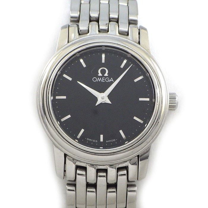 オメガ OMEGA 腕時計 デ・ヴィル プレステージ 4570.51.00 ブラック文字盤 SS クオーツアナログ 【中古】