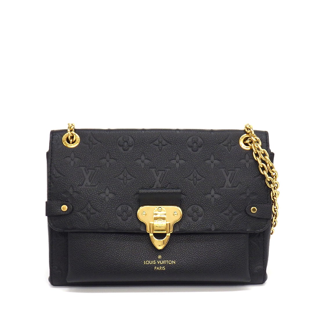 ルイ・ヴィトン LOUIS VUITTON ショルダーバッグ ヴァヴァン PM M44151 ブラック モノグラムアンプラントレザー ゴールド金具 【中古】