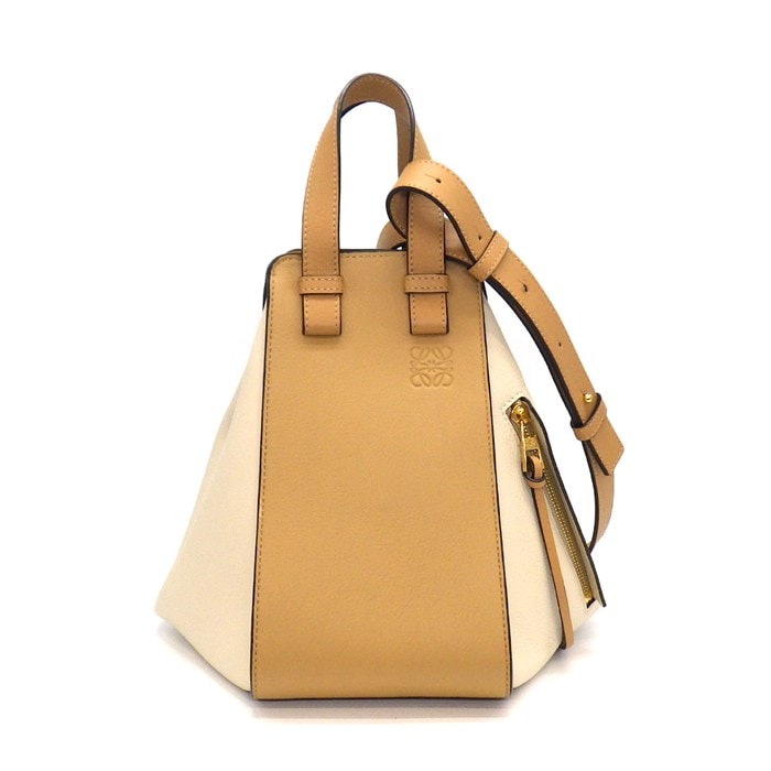 ロエベ LOEWE ショルダーバッグ ハンモックバッグ スモール 326.30KS35 デューン ウォームデザート クラシックカーフ 【中古】