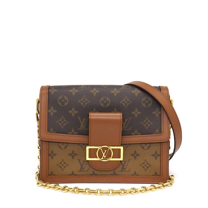 ルイ・ヴィトン LOUIS VUITTON ショルダーバッグ ドーフィーヌ MM M45958 モノグラム モノグラムリバース カウハイドレザー 【中古】