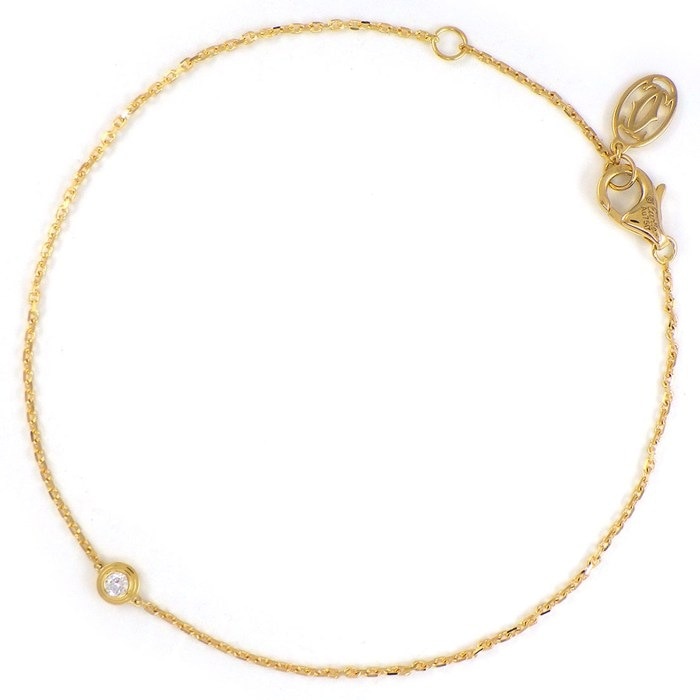 カルティエ Cartier ブレスレット ダムール ミニモデル XS ディアマン レジェ B6045617 1ポイント ダイヤモンド 0.04ct K18YG 【中古】