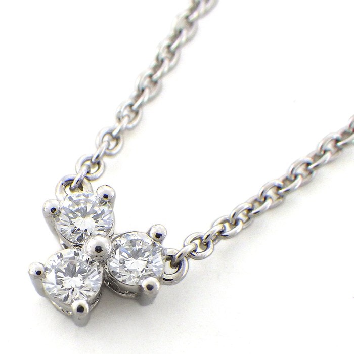 ティファニー Tiffany & Co. ネックレス アリア 3ポイント ダイヤモンド PT950 【中古】