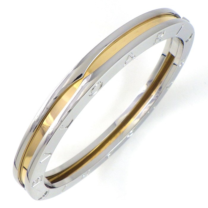 ブルガリ BVLGARI ブレスレット B-zero1 ビーゼロワン 2カラー K18YG SS 【中古】