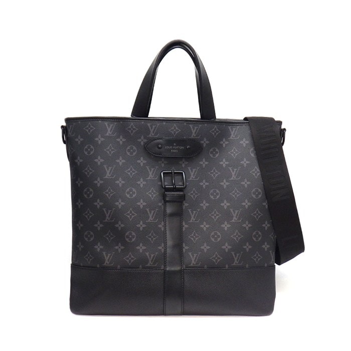 ルイ・ヴィトン LOUIS VUITTON ショルダーバッグ ソミュール トート M45914 ブラック モノグラムエクリプスキャンバス レザー 【中古】