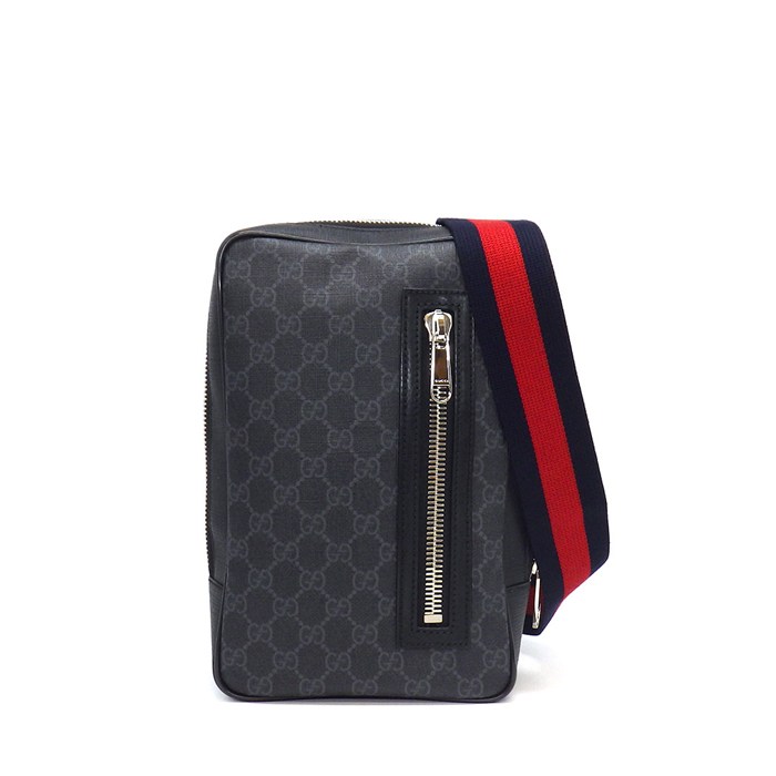 グッチ GUCCI ボディバッグ ソフトGGスプリーム スリングバッグ 478325 K9RRN 1095 ブラック GGスプリームキャンバス 【中古】