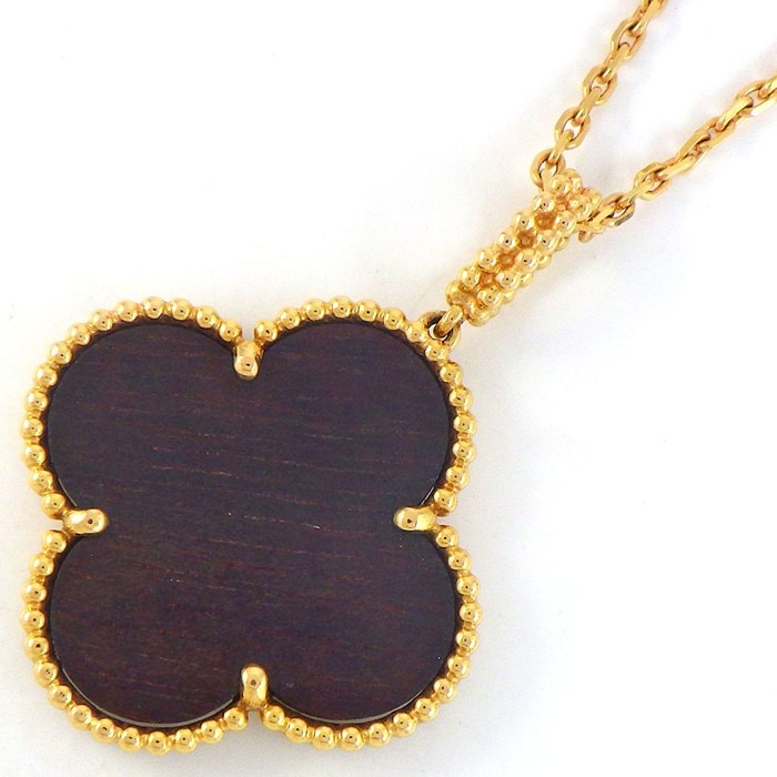 ヴァンクリーフ＆アーペル Van Cleef & Arpels ロングネックレス マジック アルハンブラ VCARO3M700 レターウッド K18PG 【中古】