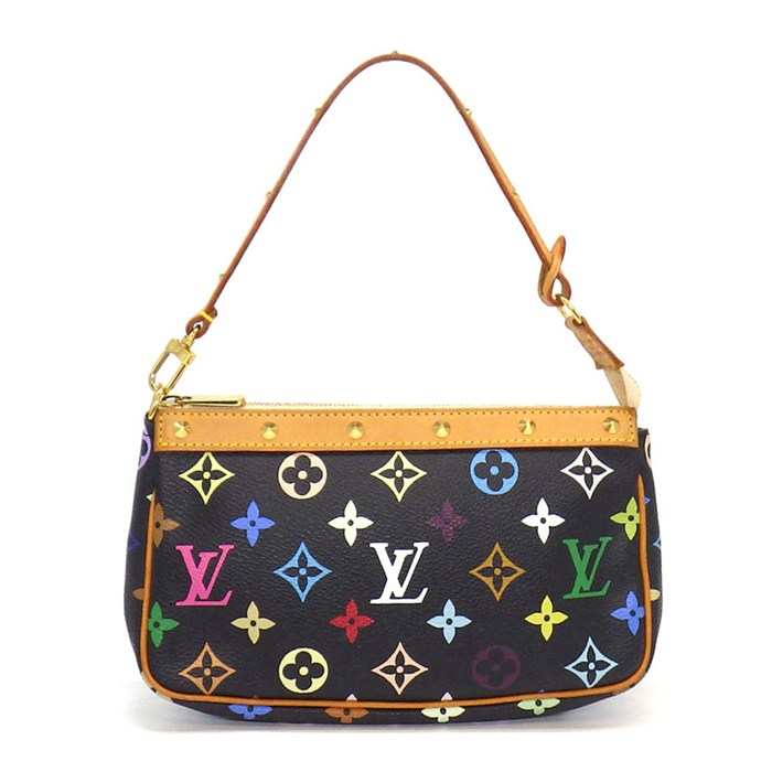 ルイ・ヴィトン LOUIS VUITTON ハンドバッグ ポシェット アクセソワール M92648 ブラック モノグラムマルチカラー レザー 【中古】