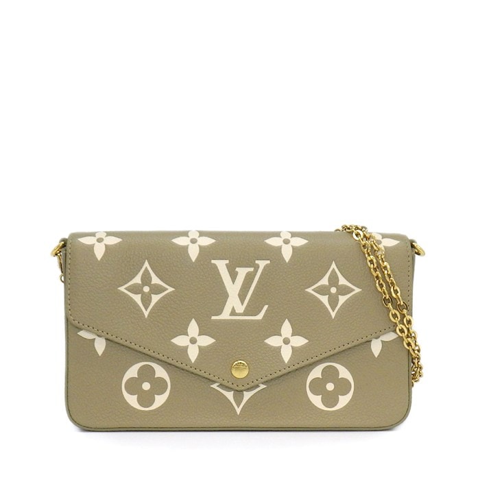 ルイ・ヴィトン LOUIS VUITTON ショルダーバッグ ポシェット フェリシー M82480 カーキ クレーム モノグラムアンプラントレザー 【中古】