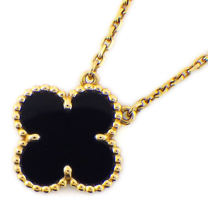 ヴァンクリーフ＆アーペル Van Cleef & Arpels ネックレス ヴィンテージ アルハンブラ VCARA45800 オニキス K18YG 【中古】