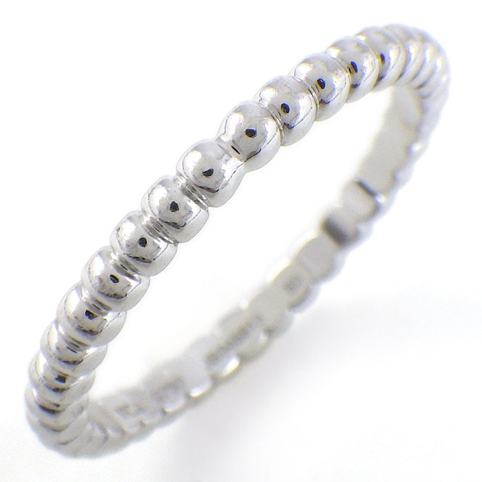 ヴァンクリーフ＆アーペル Van Cleef & Arpels リング ペルレ ゴールドパール スモールモデル VCARPJME00 K18WG 9.5号 / #50 【箱・保付き】 【中古】