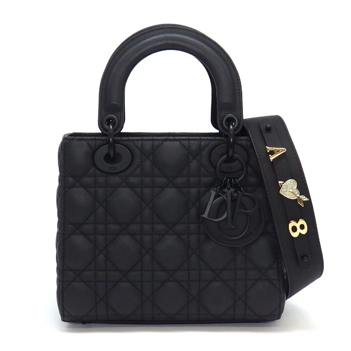 ディオール Dior ハンドバッグ レディディオール My ABCDior スモール M0538SLOI ブラック カナージュウルトラマットカーフスキン 【中古】