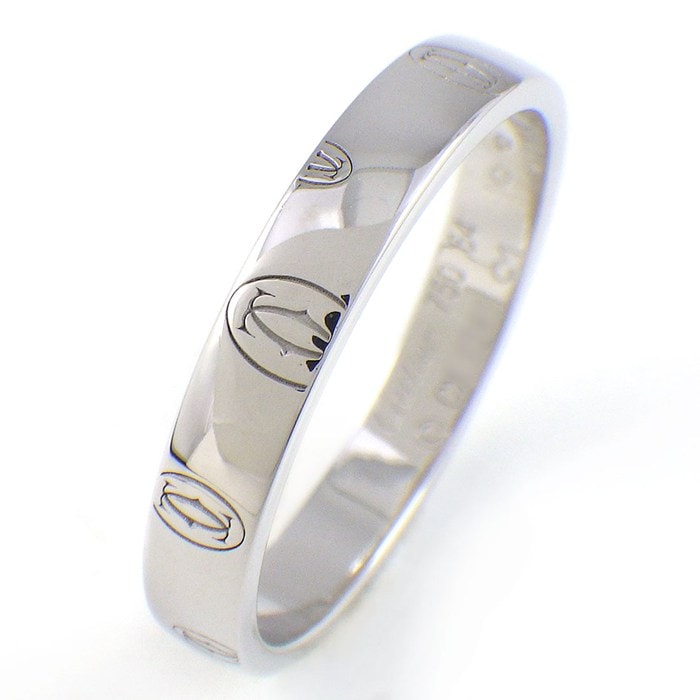 カルティエ Cartier リング ハッピーバースデー SM 2C ロゴ K18WG 23号 / #64 【中古】