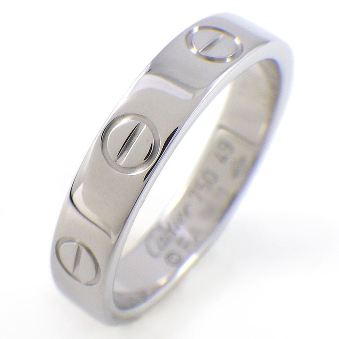 カルティエ Cartier リング ラブ スモールモデル SM B4085149 K18WG 9号 / #49 【中古】