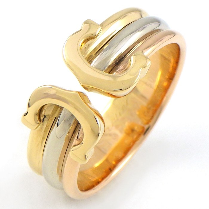 カルティエ Cartier リング 2C トリニティ スリーカラー K18PG K18WG K18YG 9.5号 / #50 【中古】