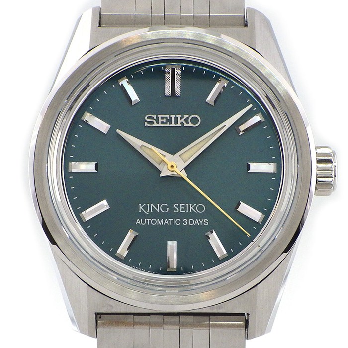 セイコー SEIKO 腕時計 キングセイコー SDKS029/6R51-00B0 グリーン文字盤 夜光針/インデックス SS 自動巻き 【箱・保付き】 【中古】