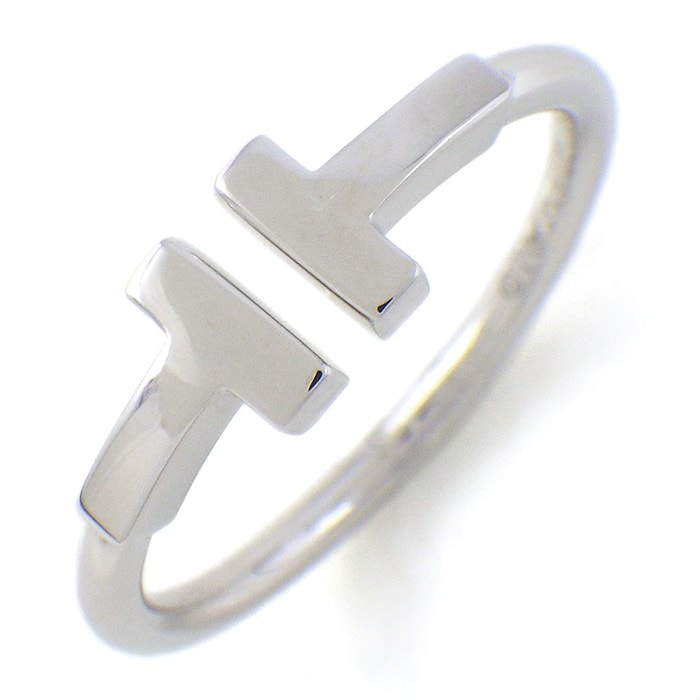 ティファニー Tiffany & Co. リング Tワイヤー 60148374 K18WG 14号 【中古】