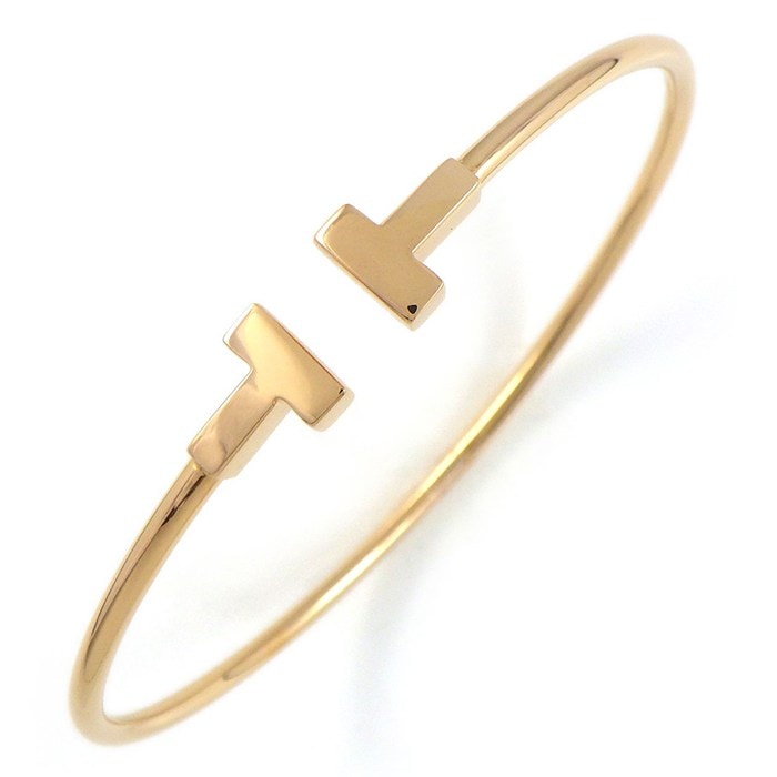 ティファニー Tiffany & Co. バングル Tワイヤー ナロー 60010774 K18PG / #S 【中古】