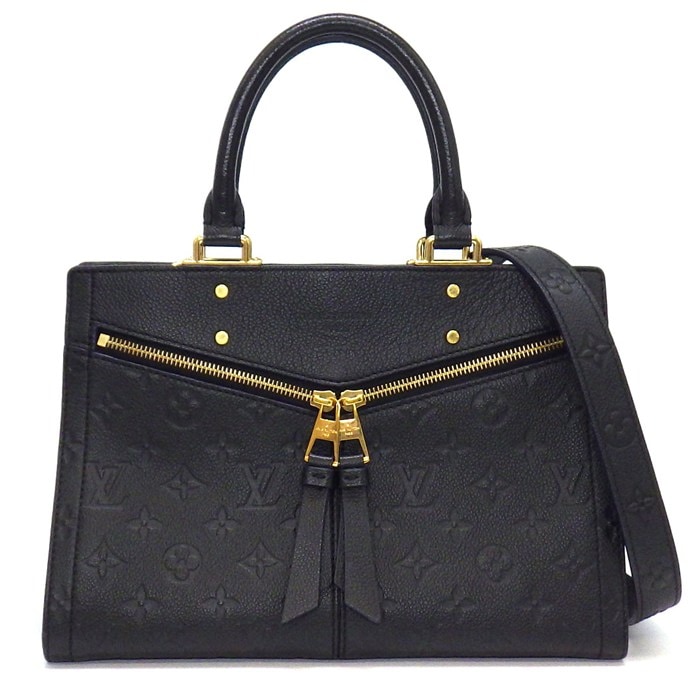 ルイ・ヴィトン LOUIS VUITTON ハンドバッグ スリー PM M54196 ブラック モノグラムアンプラントレザー ゴールド金具 【中古】